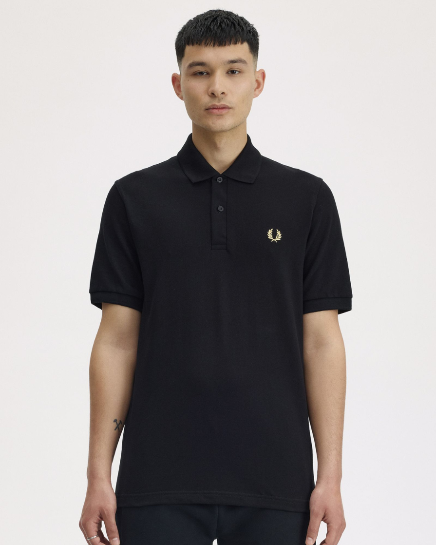 Polo De Algodón Negro Fred Perry