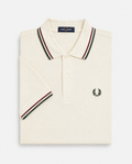 Polo de algodón doble banda beige Fred Perry