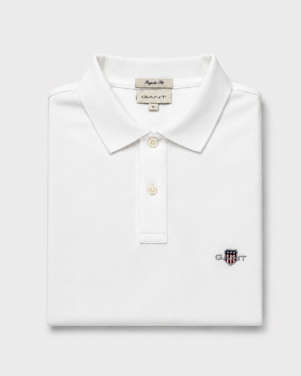 Polo de algodón blanco basico Gant