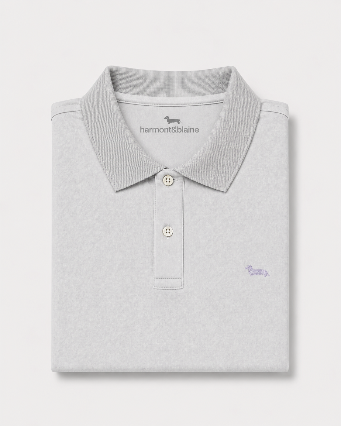 Polo de algodón gris Harmont Blaine