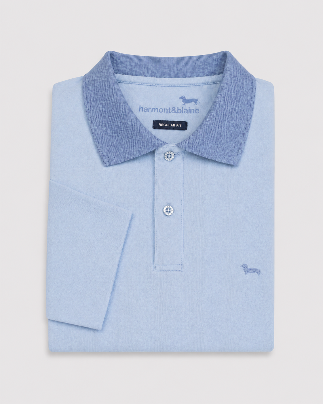 Polo de algodón azul claro Harmont Blaine