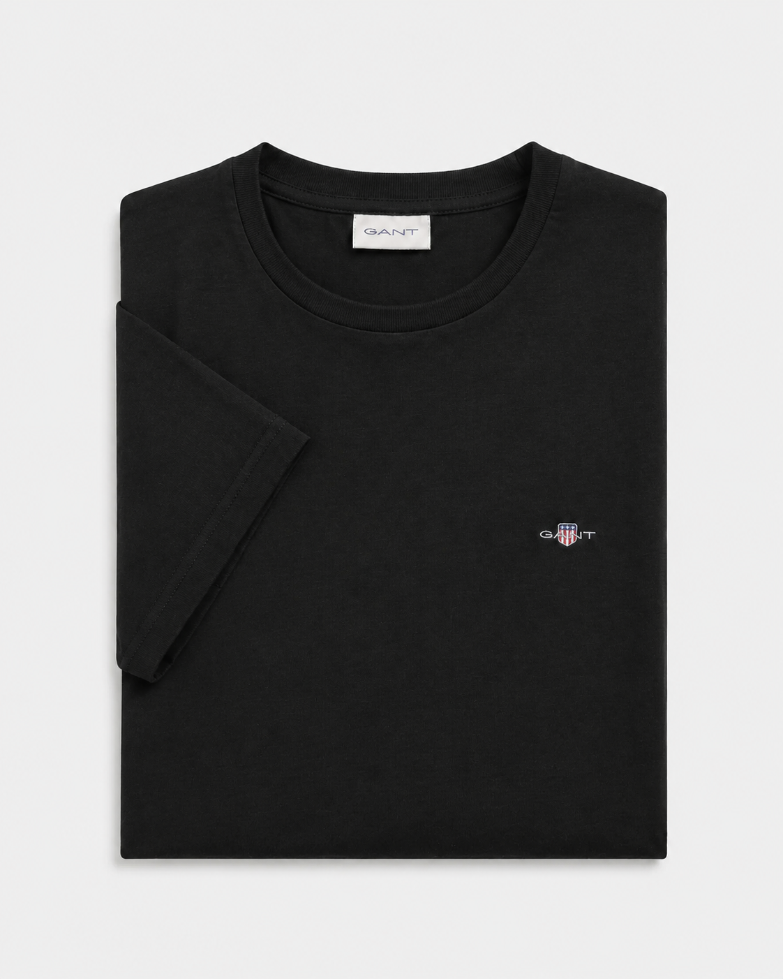 Camiseta algodón básica negra Gant