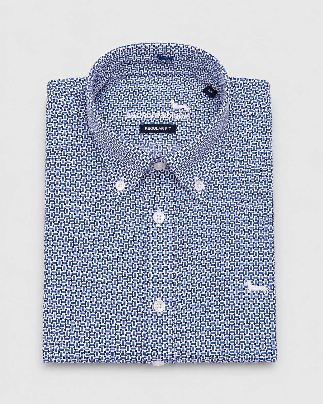 Camisa microestampado azul Harmont Blaine