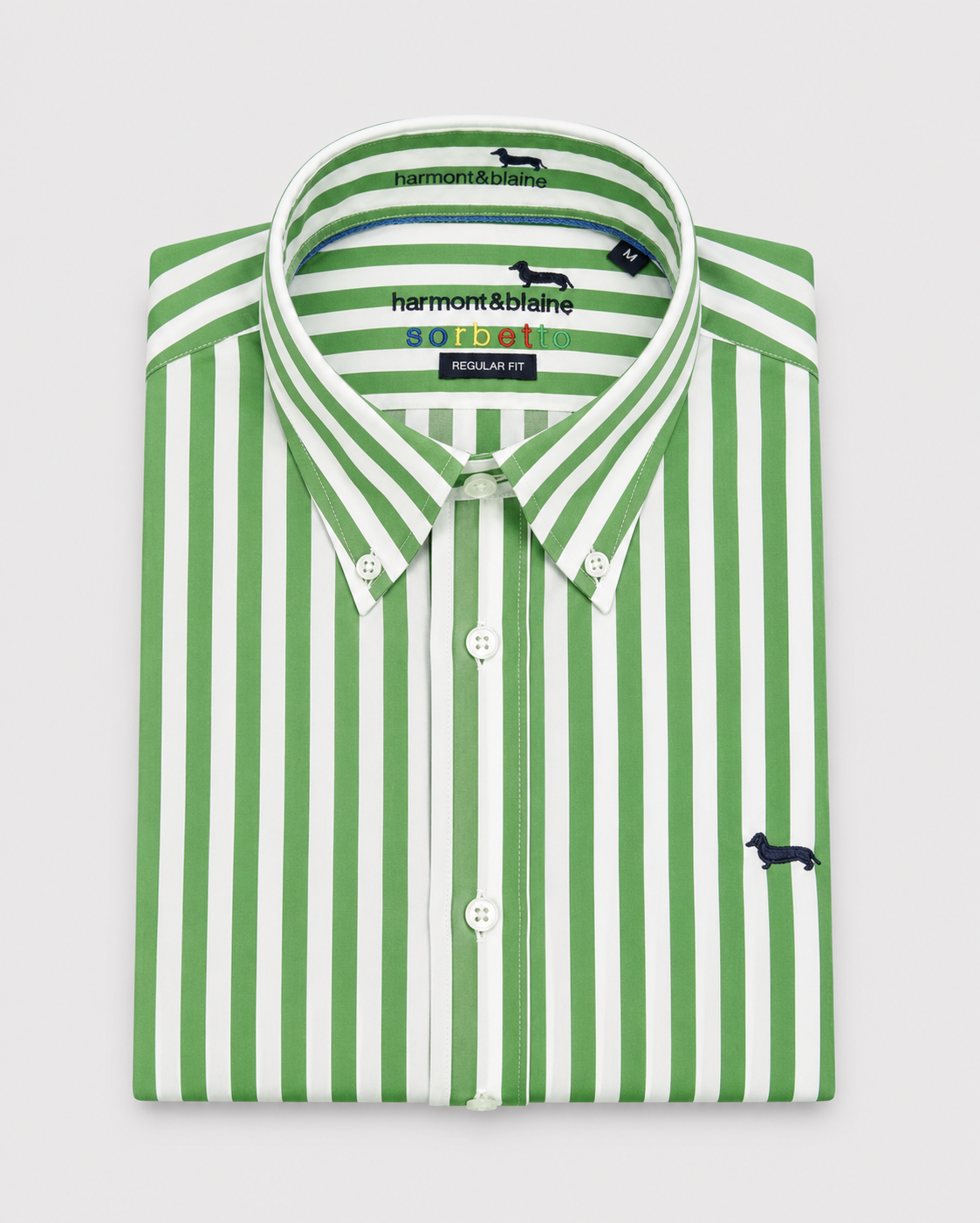 Camisa rayas verdes Harmont Blaine