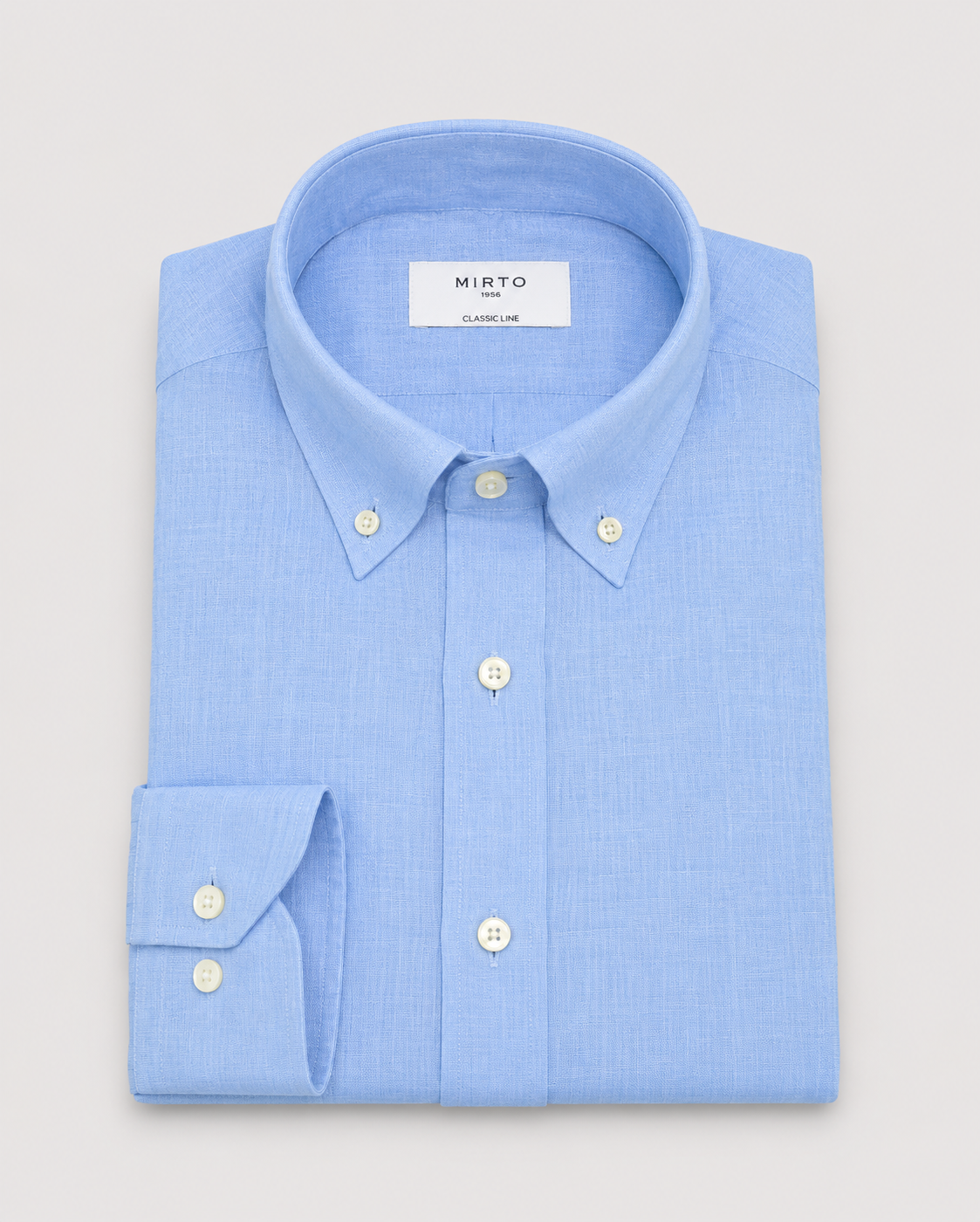 Camisa lino azul Mirto