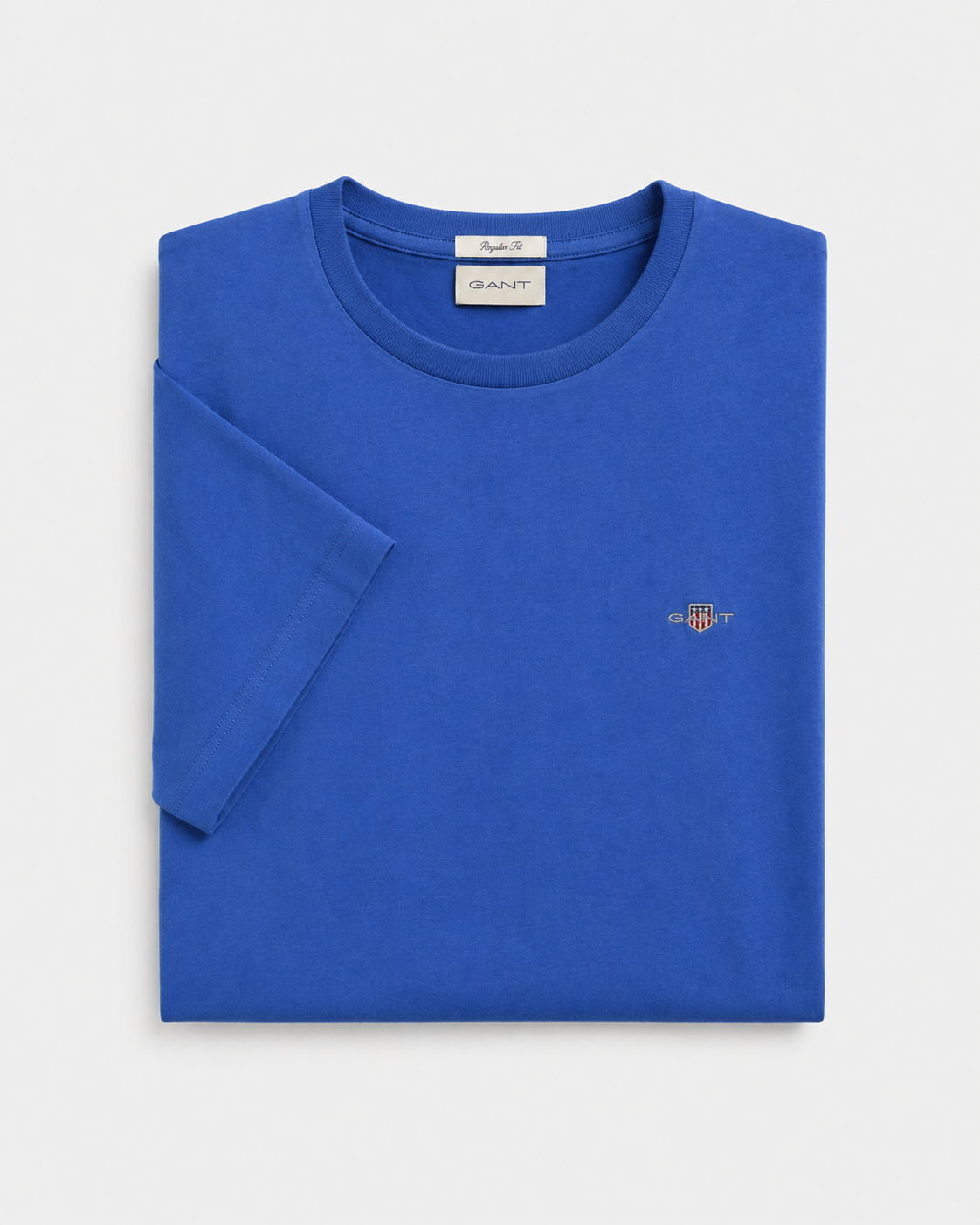 Camiseta algodón básica azul Gant