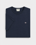 Camiseta algodón básica azul marino Gant