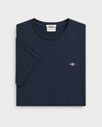 Camiseta algodón básica azul marino Gant