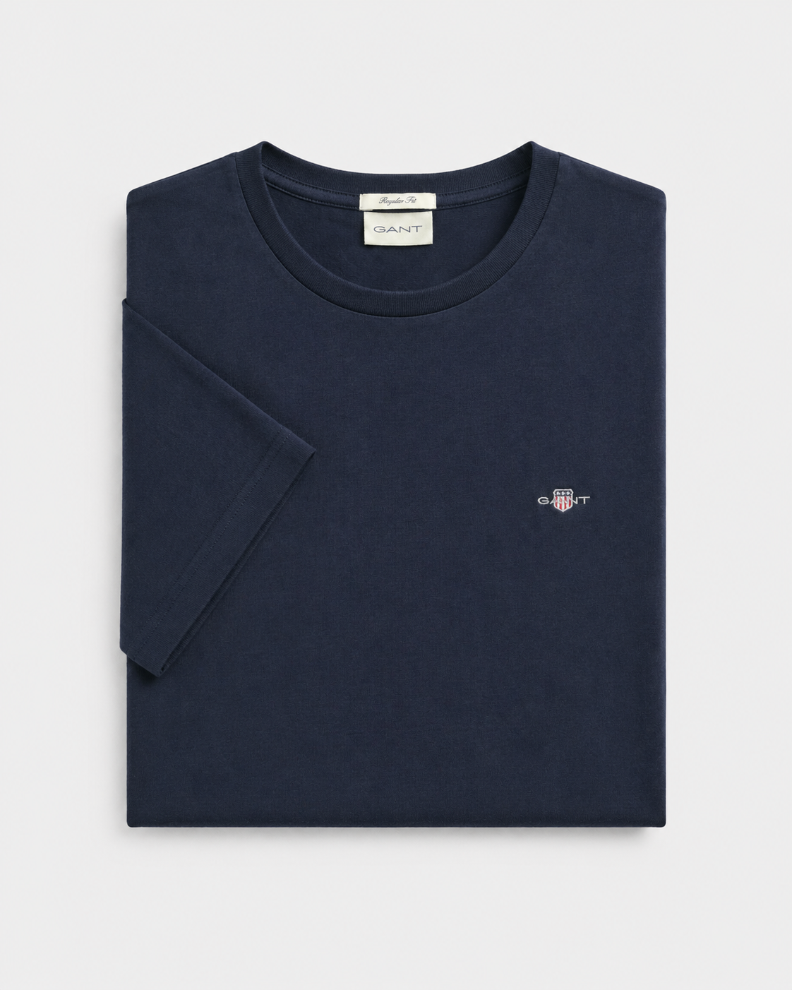Camiseta algodón básica azul marino Gant