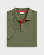 Polo Algodón verde rojo Gant