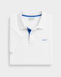 Polo Algodón blanco azul Gant