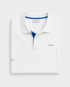 Polo Algodón blanco azul Gant