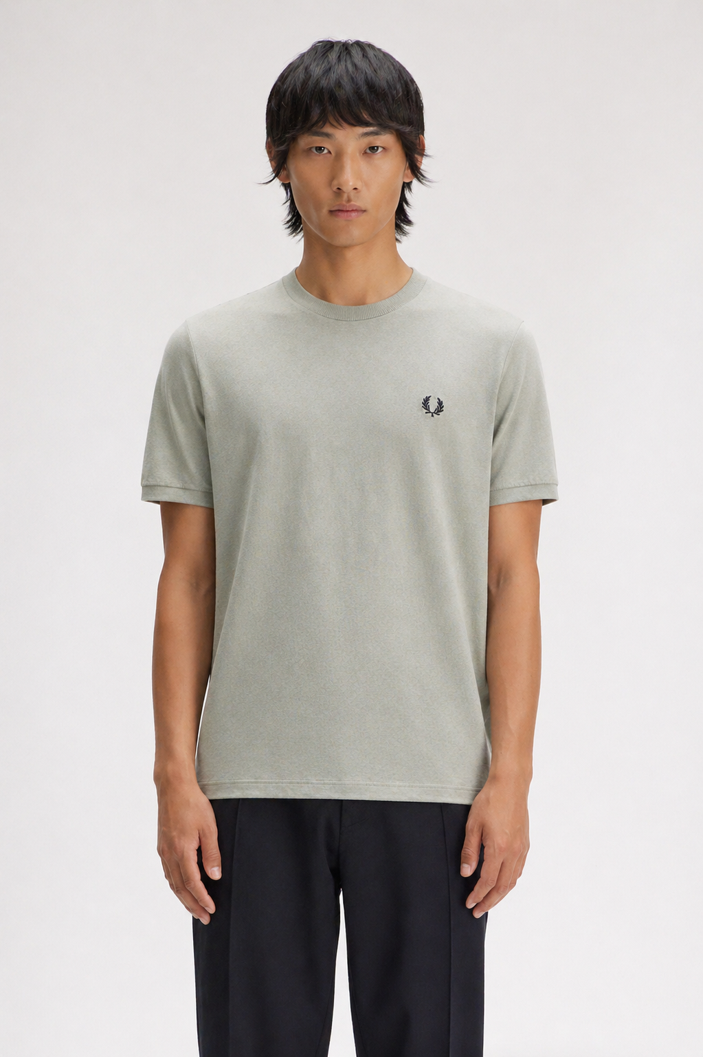 Camiseta algodón kaki Fred Perry