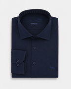 Camisa lisa azul marino Harmont Blaine