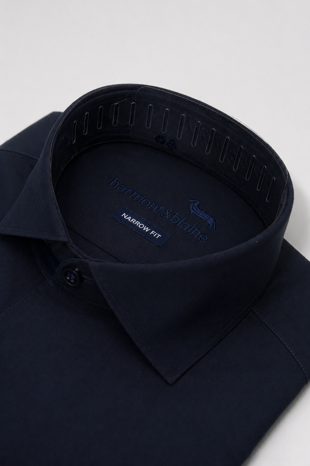 Camisa lisa azul marino Harmont Blaine