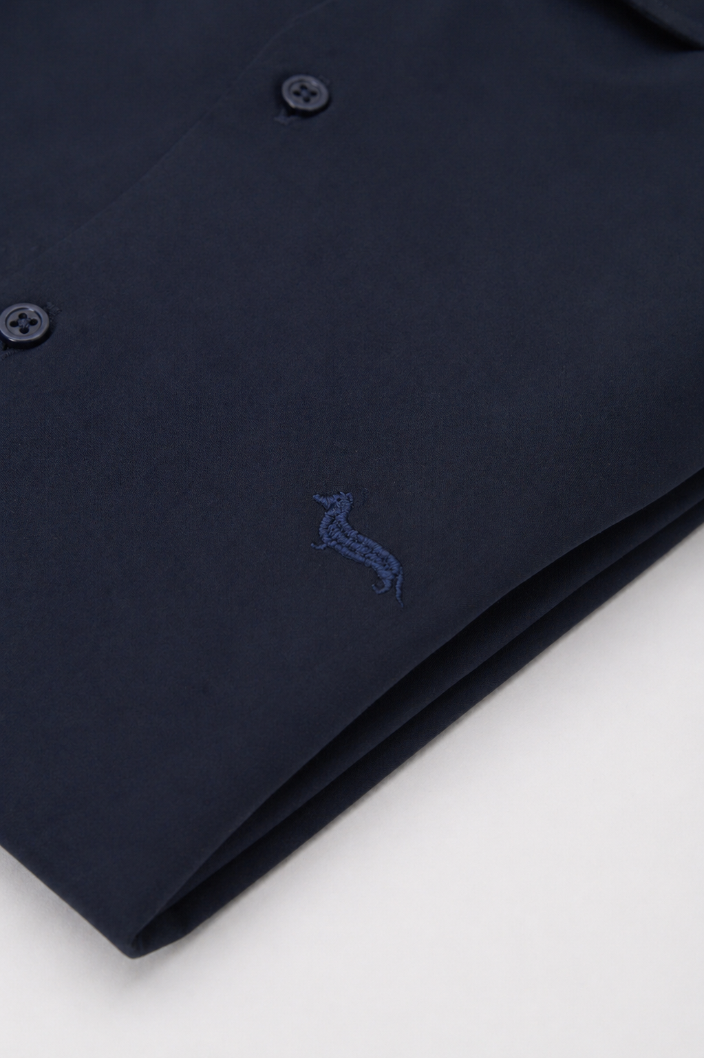 Camisa lisa azul marino Harmont Blaine