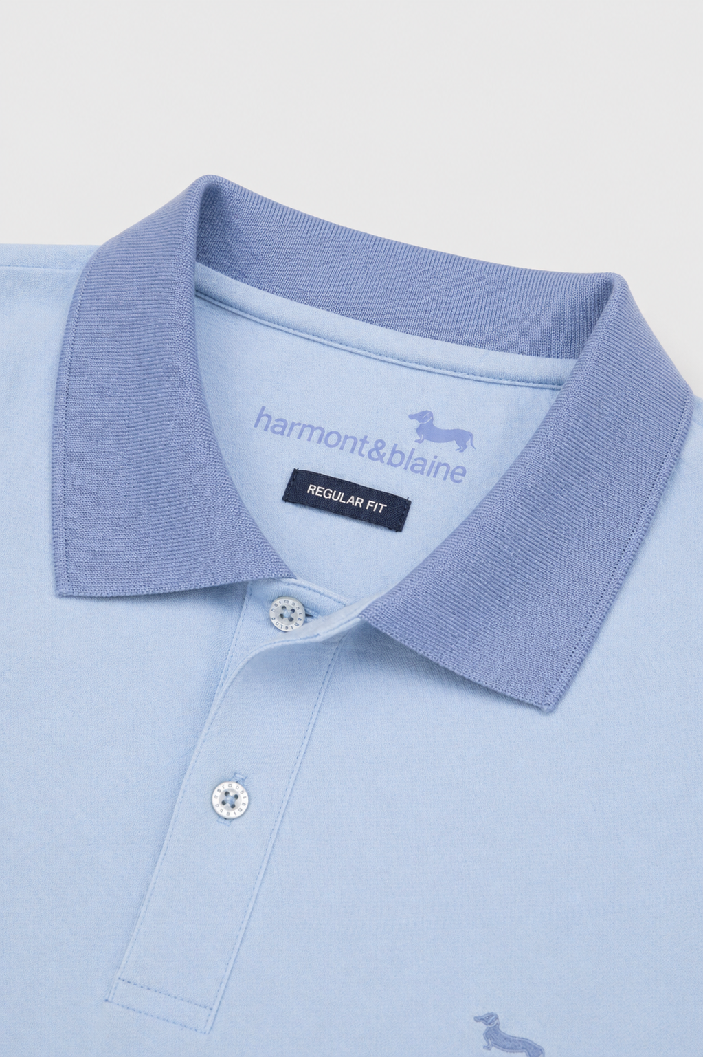 Polo de algodón azul claro Harmont Blaine