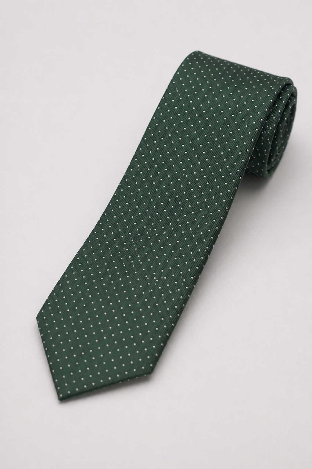 Corbata verde puntos