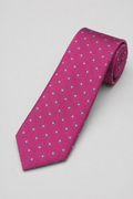 Corbata rosa de puntos
