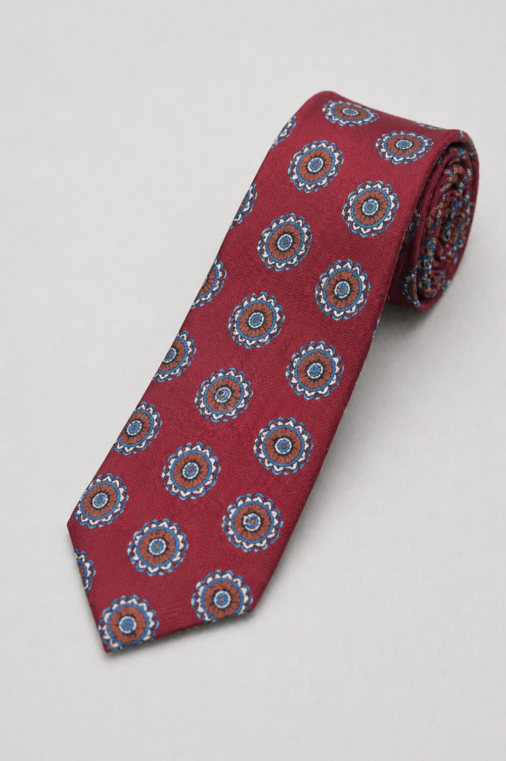 Corbata roja estampada