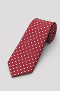 Corbata roja de puntos