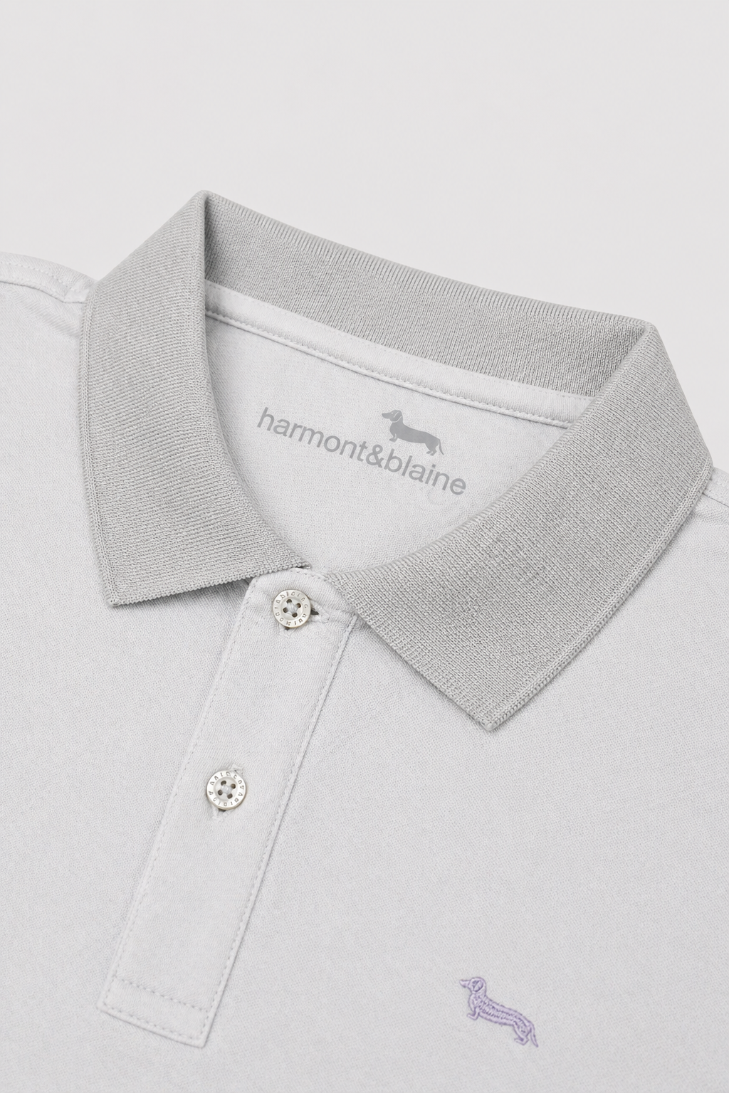 Polo de algodón gris Harmont Blaine