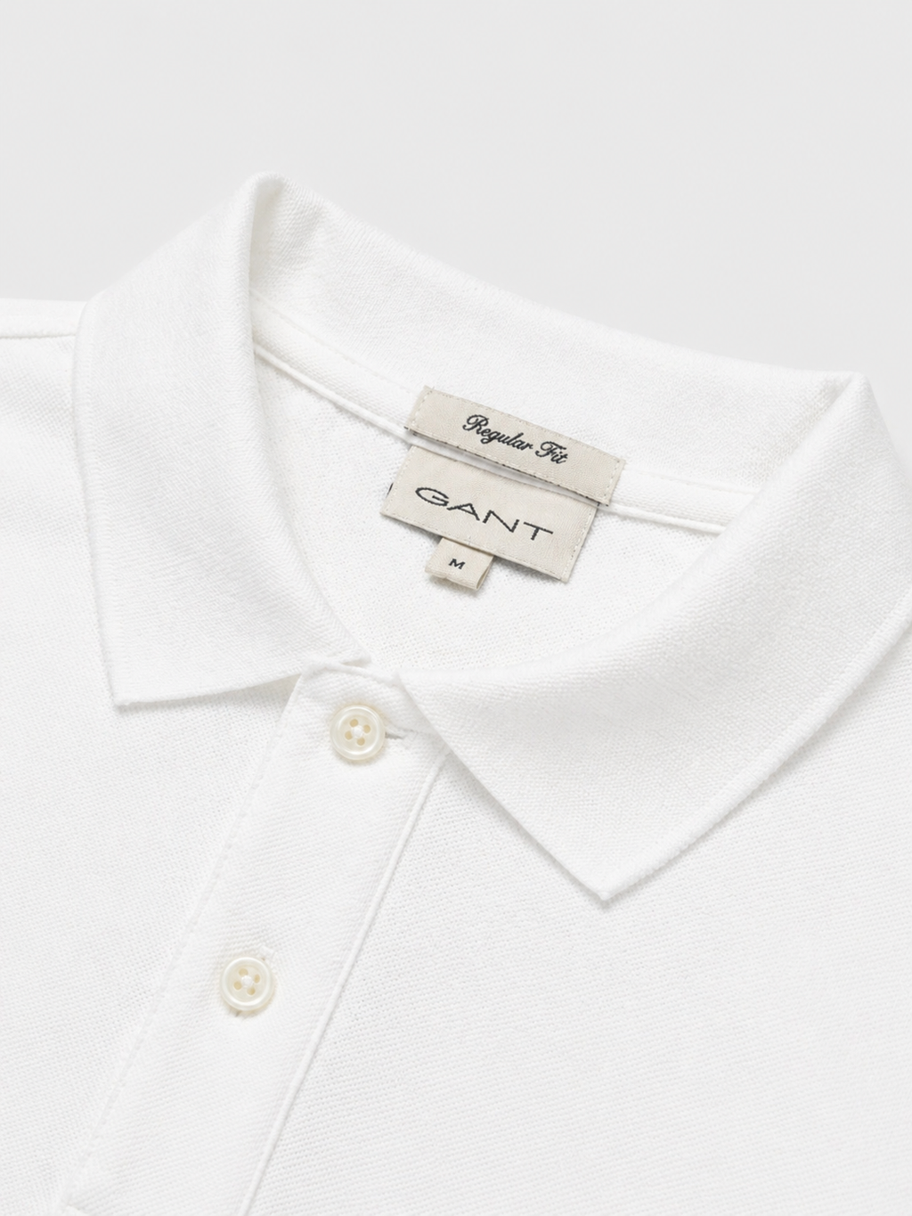Polo de algodón blanco basico Gant