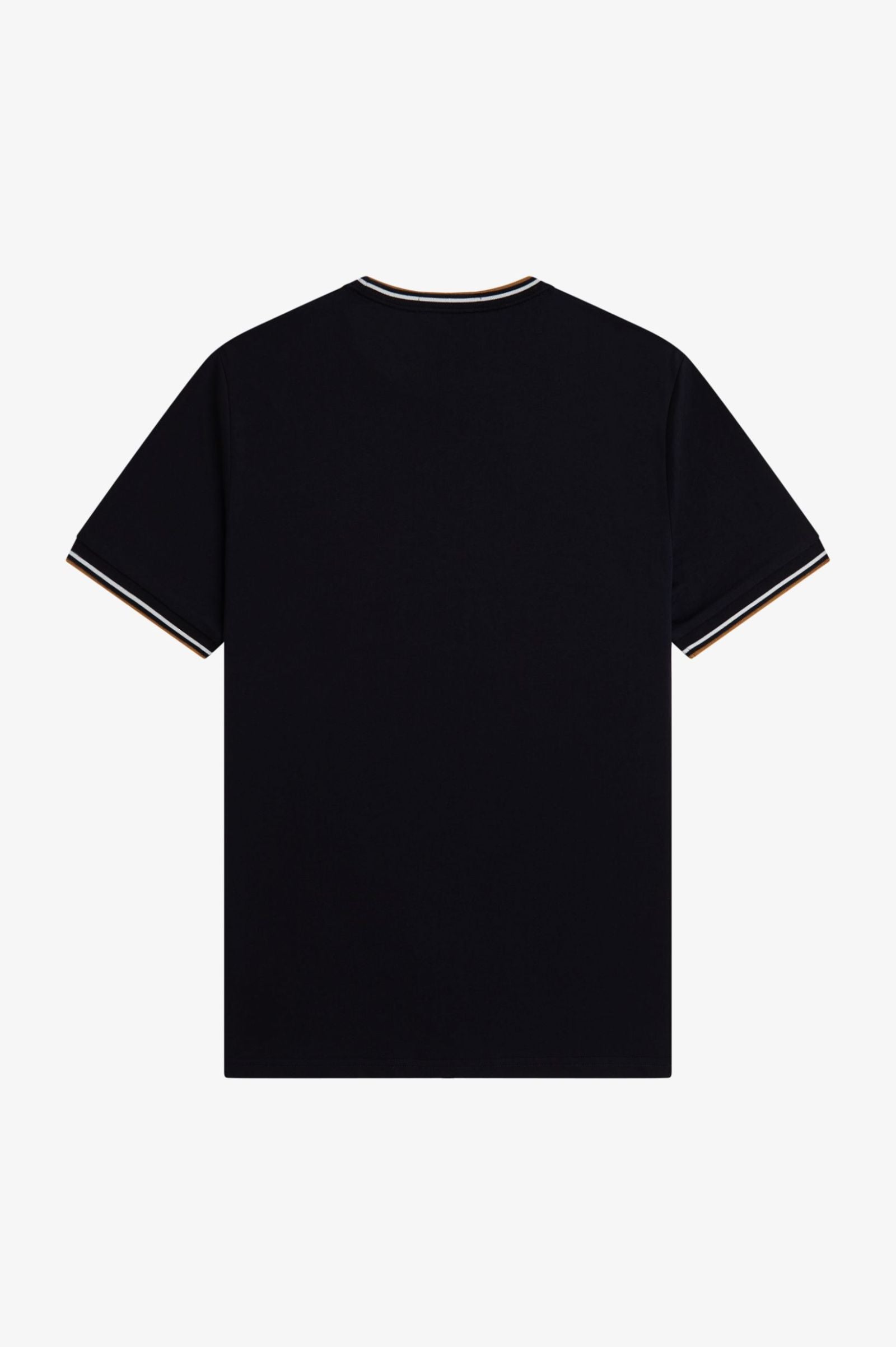 Camiseta negra doble linea Fred Perry