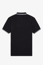 Polo de algodón doble banda negro Fred Perry
