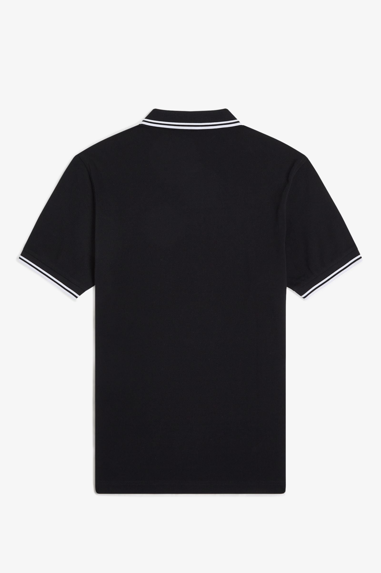 Polo de algodón doble banda negro Fred Perry