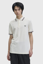 Polo de algodón doble banda beige Fred Perry