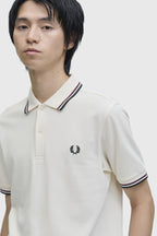 Polo de algodón doble banda beige Fred Perry