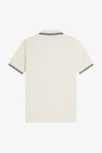Polo de algodón doble banda beige Fred Perry