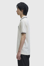 Polo de algodón doble banda beige Fred Perry