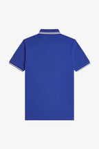 Polo de algodón doble banda azul Fred Perry