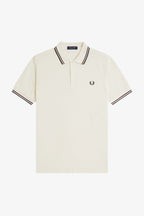 Polo de algodón doble banda beige Fred Perry