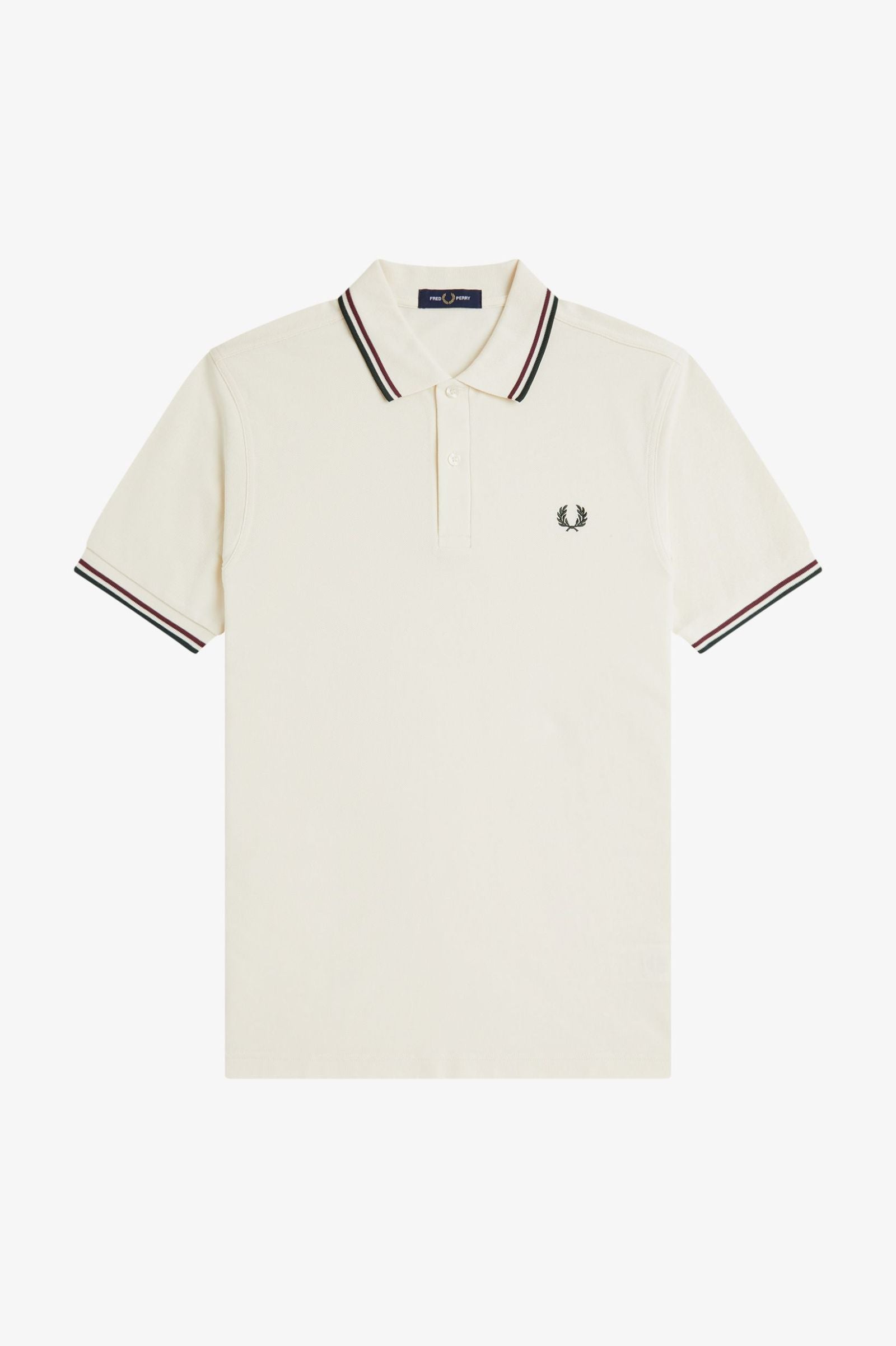 Polo de algodón doble banda beige Fred Perry