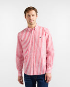 camisa rayas efecto acuarela harmont blaine hombre vista frontal elegante