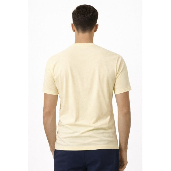 camiseta gant amarilla hombre vista trasera algodón corte cómodo