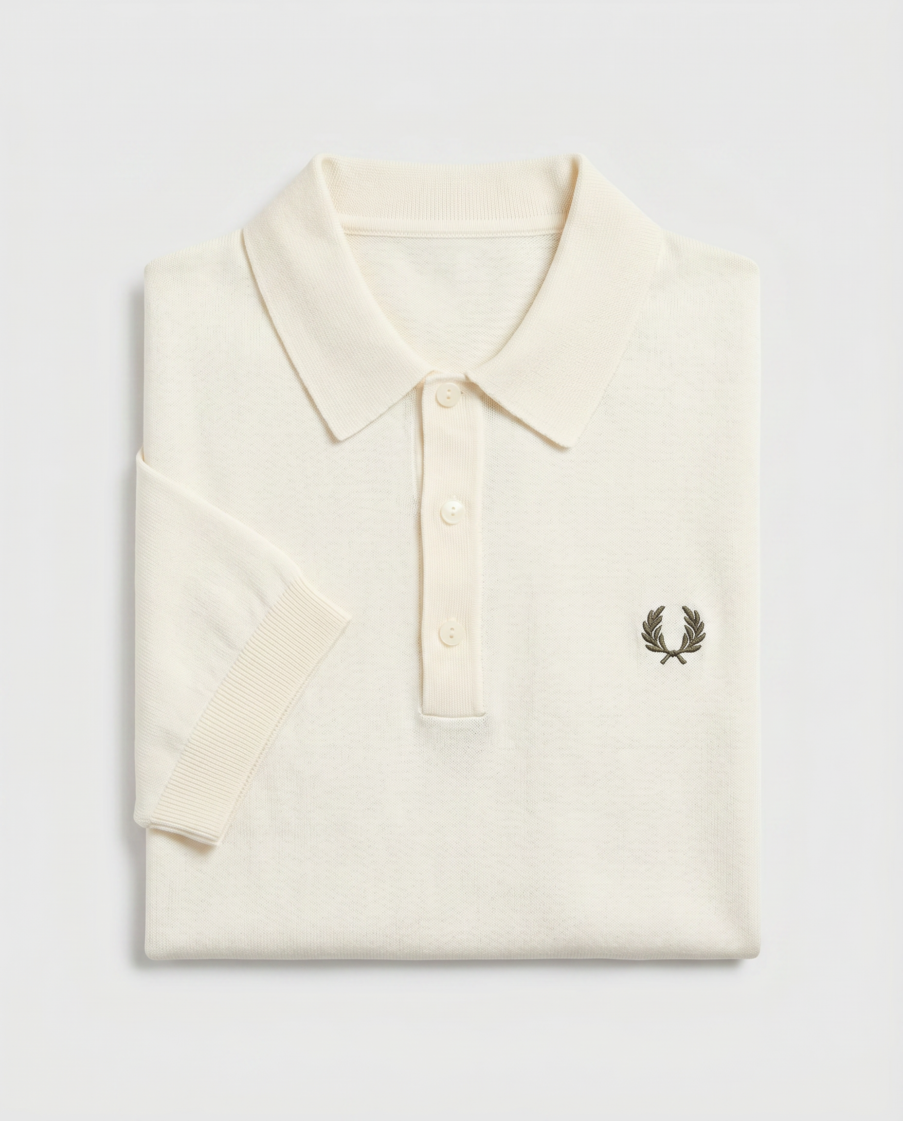 Polo De Algodón Marfil Fred Perry