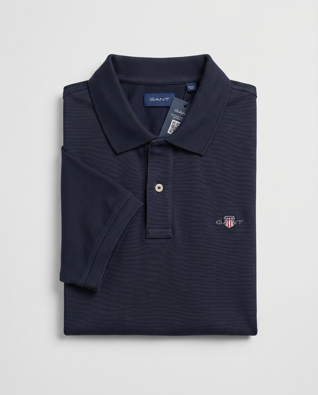 Polo Algodón Azul Marino Gant