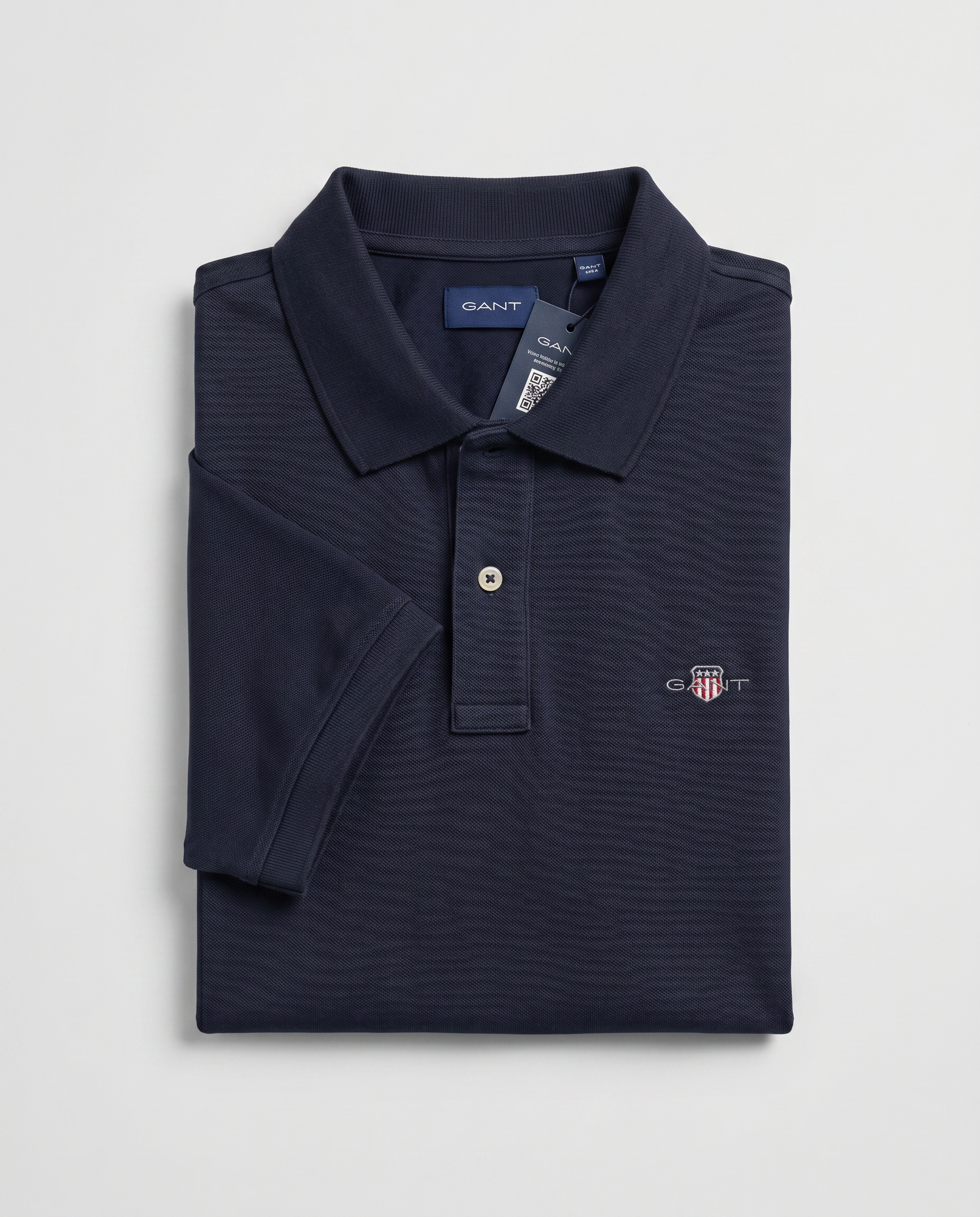 Polo Algodón Azul Marino Gant