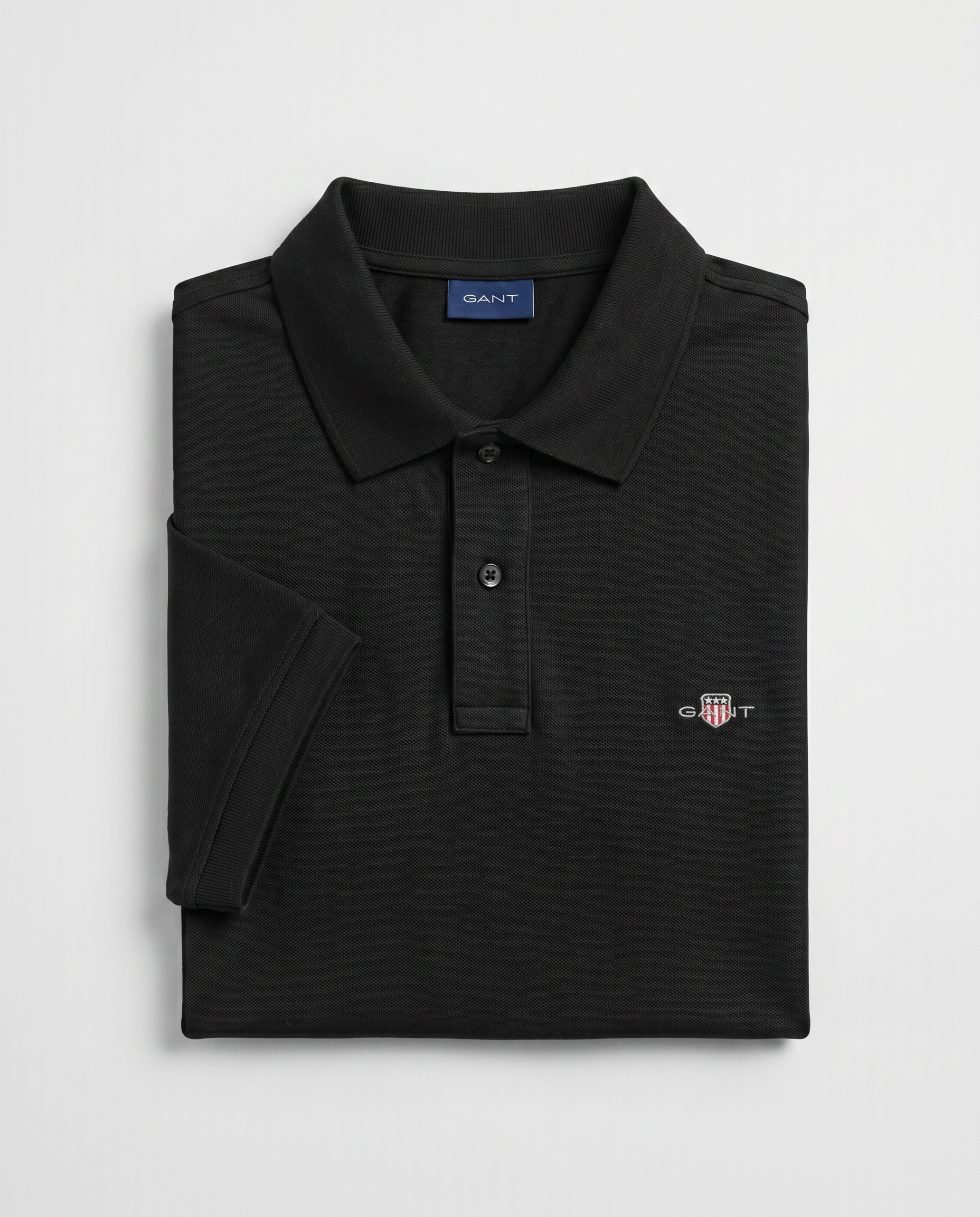 Polo Algodón Negro Gant