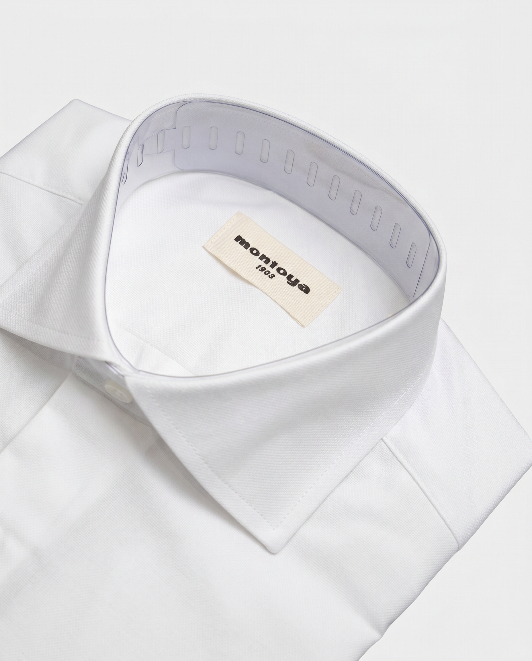 Camisa de algodón blanca lisa