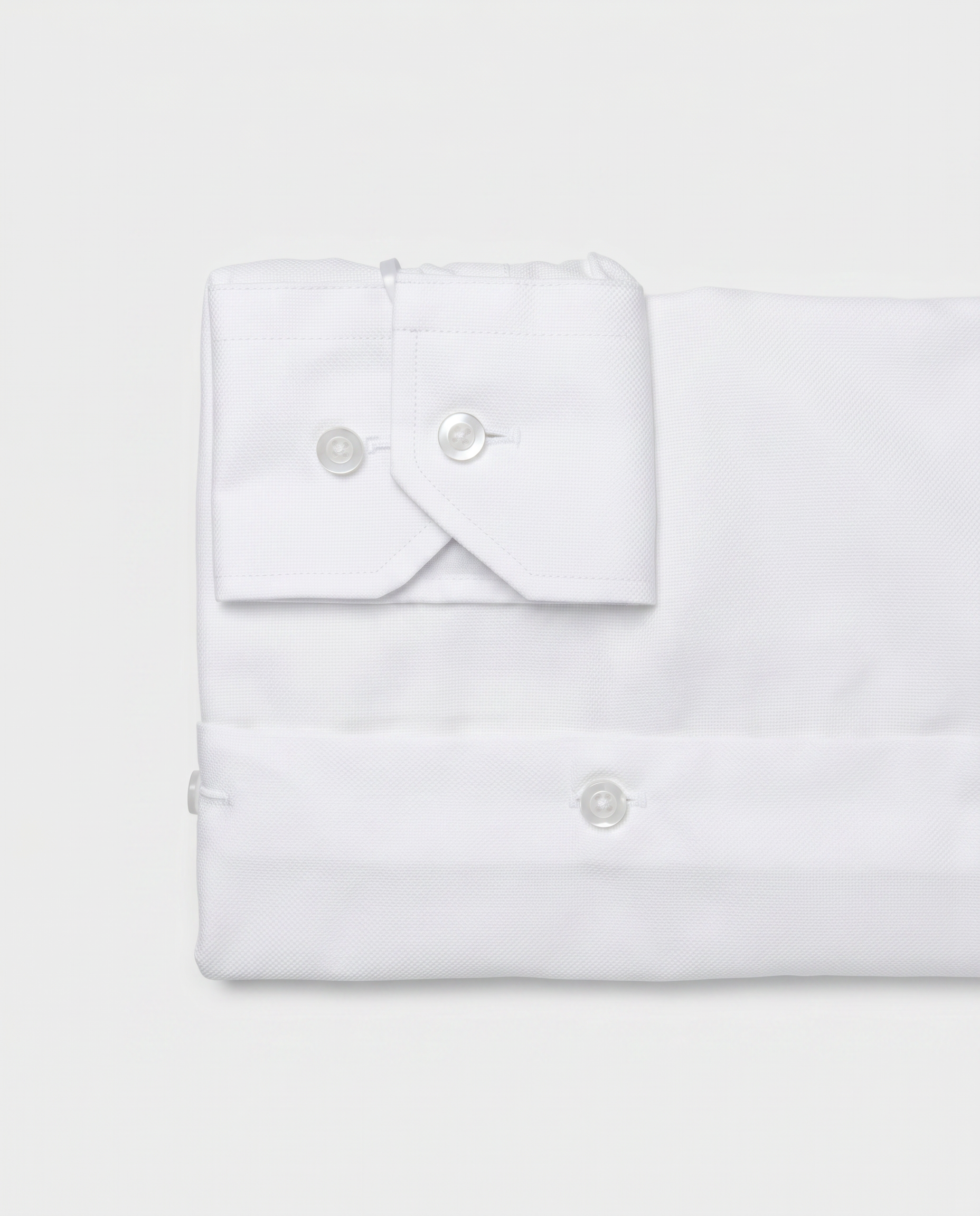 Camisa de algodón blanca lisa