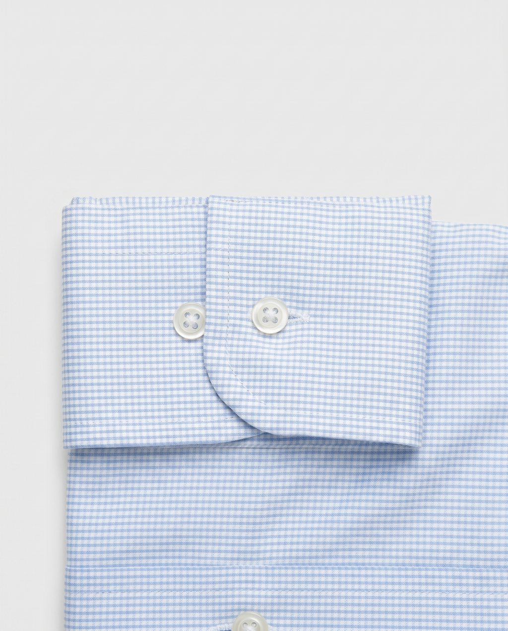 Camisa de algodón azul cuadros