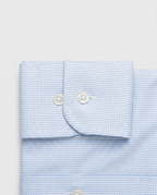 Camisa de algodón azul cuadros