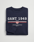 Sudadera Gant de algodón azul marino