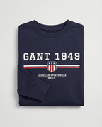 Sudadera Gant de algodón azul marino
