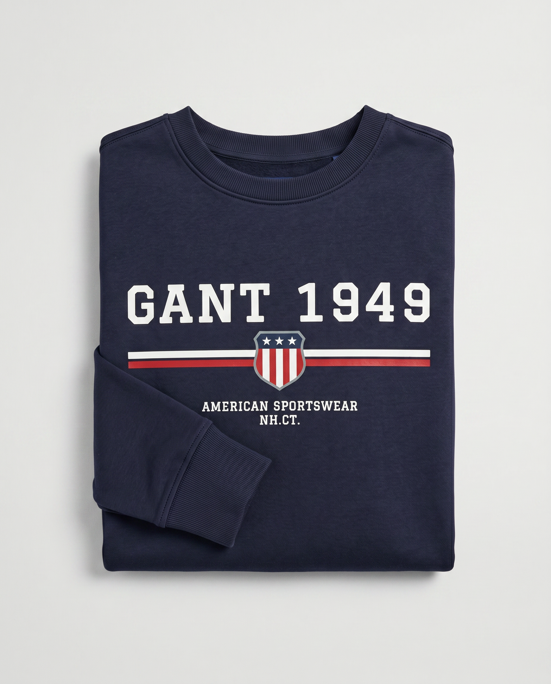 Sudadera Gant de algodón azul marino